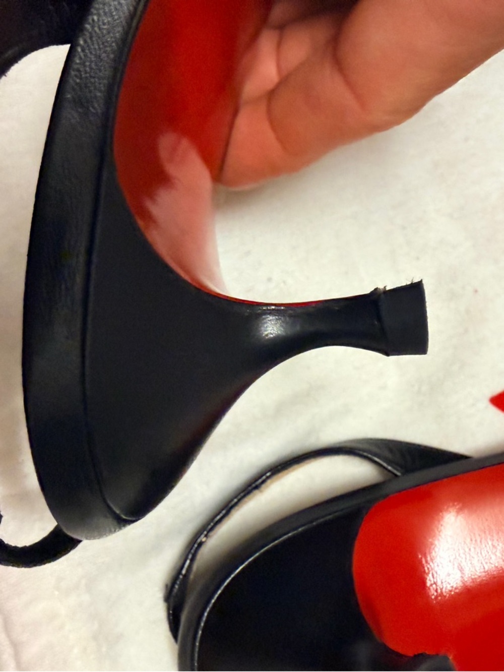 Christian Louboutin Black Pointed Slingback Pumps - Picture 5 of 5